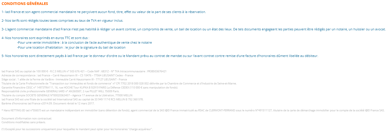 CONDITIONS GÉNÉRALES